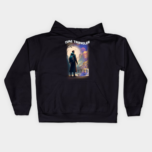 Time traveler history Kids Hoodie by MusicianCatsClub